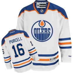 Teddy Purcell Reebok Edmonton Oilers Authentic White Away NHL Jersey