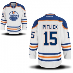 Tyler Pitlick Reebok Edmonton Oilers Authentic White Away Jersey