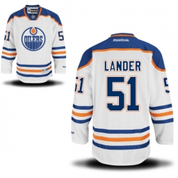 Anton Lander Youth Reebok Edmonton Oilers Authentic White Away Jersey