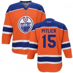 Tyler Pitlick Youth Reebok Edmonton Oilers Premier Orange Alternate Jersey