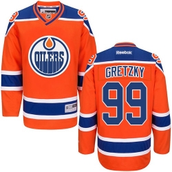 Wayne Gretzky Youth Reebok Edmonton Oilers Premier Orange Third NHL Jersey