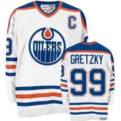 Wayne Gretzky CCM Edmonton Oilers Authentic White Throwback NHL Jersey