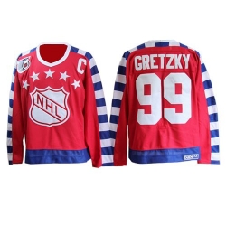 Wayne Gretzky CCM Edmonton Oilers Premier Red All Star 75TH Throwback NHL Jersey