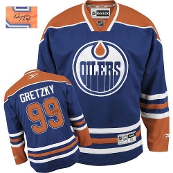 Wayne Gretzky Reebok Edmonton Oilers Authentic Royal Blue Home Autographed NHL Jersey