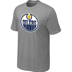 NHL Edmonton Oilers Big & Tall Logo T-Shirt - Grey