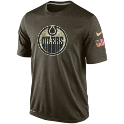 NHL Edmonton Oilers Nike Olive Salute To Service KO Performance Dri-FIT T-Shirt