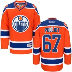 Benoit Pouliot Reebok Edmonton Oilers Premier Orange Third NHL Jersey