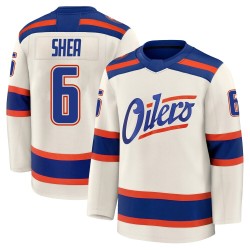 Ryan Shea Youth Fanatics Edmonton Oilers Premium Light Beige Alternate Jersey