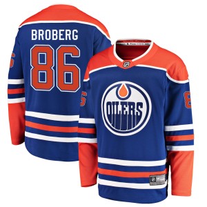 Philip Broberg Youth Fanatics Branded Edmonton Oilers Breakaway Royal Alternate Jersey