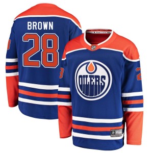 Connor Brown Youth Fanatics Branded Edmonton Oilers Breakaway Brown Royal Alternate Jersey