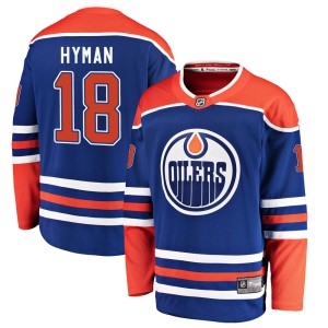 Zach Hyman Youth Fanatics Branded Edmonton Oilers Breakaway Royal Alternate Jersey
