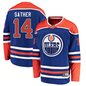Glen Sather Youth Fanatics Branded Edmonton Oilers Breakaway Royal Alternate Jersey
