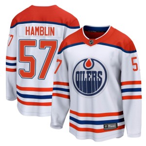 James Hamblin Men's Fanatics Branded Edmonton Oilers Breakaway White 2020/21 Special Edition Jersey