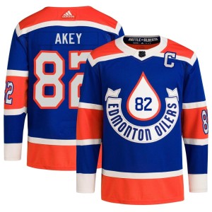 Beau Akey Youth Adidas Edmonton Oilers Authentic Royal 2023 Heritage Classic Primegreen Jersey