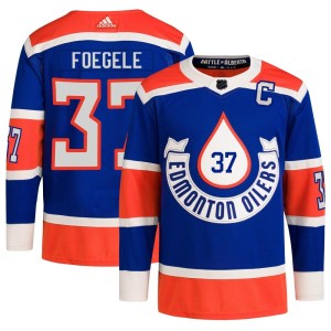 Warren Foegele Youth Adidas Edmonton Oilers Authentic Royal 2023 Heritage Classic Primegreen Jersey