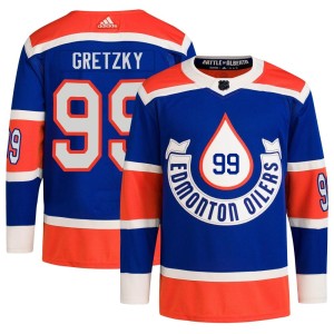 Wayne Gretzky Youth Adidas Edmonton Oilers Authentic Royal 2023 Heritage Classic Primegreen Jersey