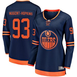 Ryan Nugent-Hopkins Women's Fanatics Branded Edmonton Oilers Breakaway Navy Alternate 2018/19 Jersey