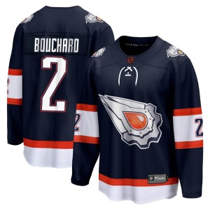 Evan Bouchard Youth Fanatics Branded Edmonton Oilers Breakaway Navy Special Edition 2.0 Jersey