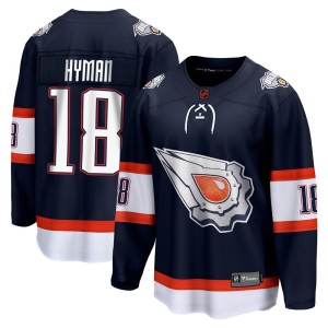 Zach Hyman Youth Fanatics Branded Edmonton Oilers Breakaway Navy Special Edition 2.0 Jersey