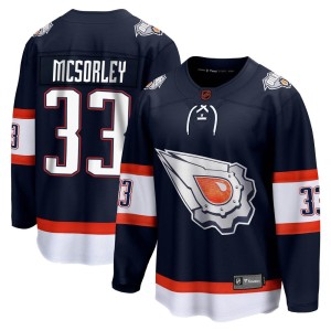 Marty Mcsorley Youth Fanatics Branded Edmonton Oilers Breakaway Navy Special Edition 2.0 Jersey