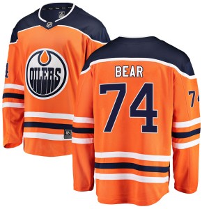 Ethan Bear Youth Fanatics Branded Edmonton Oilers Authentic Orange r Home Breakaway Jersey