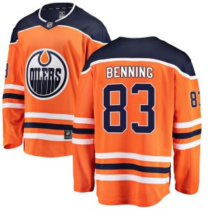 Matthew Benning Youth Fanatics Branded Edmonton Oilers Breakaway Orange Home Jersey