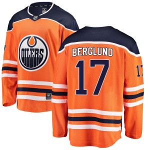 Carl Berglund Youth Fanatics Branded Edmonton Oilers Breakaway Orange Home Jersey