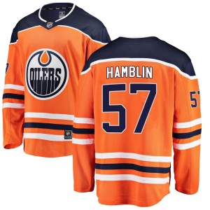 James Hamblin Youth Fanatics Branded Edmonton Oilers Breakaway Orange Home Jersey