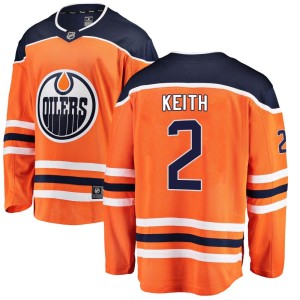 Duncan Keith Youth Fanatics Branded Edmonton Oilers Breakaway Orange Home Jersey