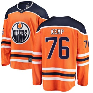 Philip Kemp Youth Fanatics Branded Edmonton Oilers Breakaway Orange Home Jersey