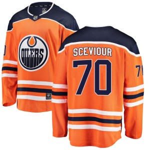 Colton Sceviour Youth Fanatics Branded Edmonton Oilers Breakaway Orange Home Jersey