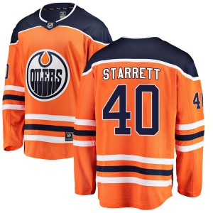 Shane Starrett Youth Fanatics Branded Edmonton Oilers Authentic Orange r Home Breakaway Jersey