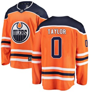 Ty Taylor Youth Fanatics Branded Edmonton Oilers Breakaway Orange Home Jersey