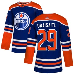 Leon Draisaitl Men's Adidas Edmonton Oilers Authentic Royal Alternate Jersey