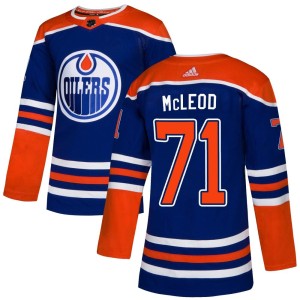 Ryan McLeod Men's Adidas Edmonton Oilers Authentic Royal Alternate Jersey
