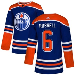 Kris Russell Men's Adidas Edmonton Oilers Authentic Royal Alternate Jersey
