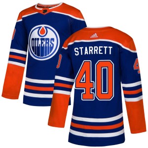 Shane Starrett Men's Adidas Edmonton Oilers Authentic Royal Alternate Jersey