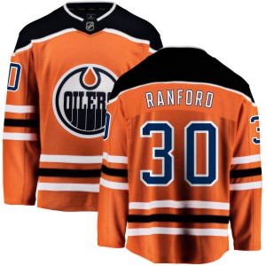 Bill Ranford Men's Fanatics Branded Edmonton Oilers Breakaway Orange Home Jersey