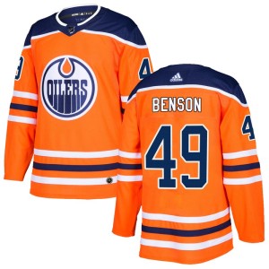 Tyler Benson Men's Adidas Edmonton Oilers Authentic Orange r Home Jersey