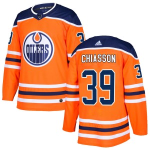 Alex Chiasson Men's Adidas Edmonton Oilers Authentic Orange r Home Jersey