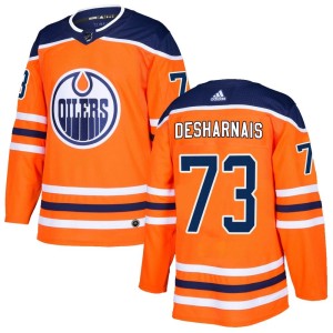 Vincent Desharnais Men's Adidas Edmonton Oilers Authentic Orange r Home Jersey