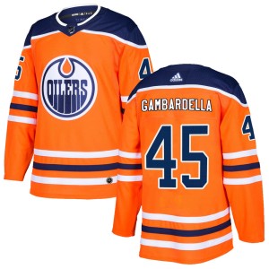 Joe Gambardella Men's Adidas Edmonton Oilers Authentic Orange r Home Jersey