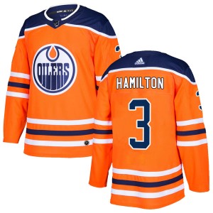 Al Hamilton Men's Adidas Edmonton Oilers Authentic Orange r Home Jersey