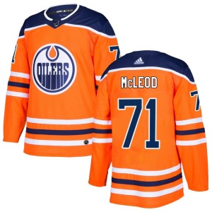 Ryan McLeod Men's Adidas Edmonton Oilers Authentic Orange r Home Jersey