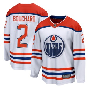 Evan Bouchard Youth Fanatics Branded Edmonton Oilers Breakaway White 2020/21 Special Edition Jersey