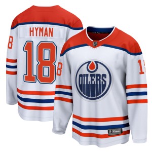Zach Hyman Youth Fanatics Branded Edmonton Oilers Breakaway White 2020/21 Special Edition Jersey