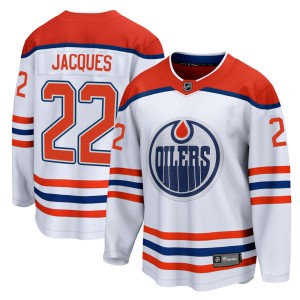 Jean-Francois Jacques Youth Fanatics Branded Edmonton Oilers Breakaway White 2020/21 Special Edition Jersey