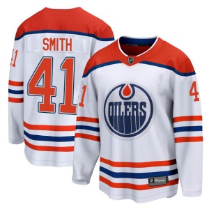 Mike Smith Youth Fanatics Branded Edmonton Oilers Breakaway White 2020/21 Special Edition Jersey