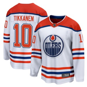 Esa Tikkanen Youth Fanatics Branded Edmonton Oilers Breakaway White 2020/21 Special Edition Jersey