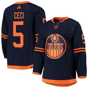 Cody Ceci Men's Adidas Edmonton Oilers Authentic Navy Alternate Primegreen Pro Jersey